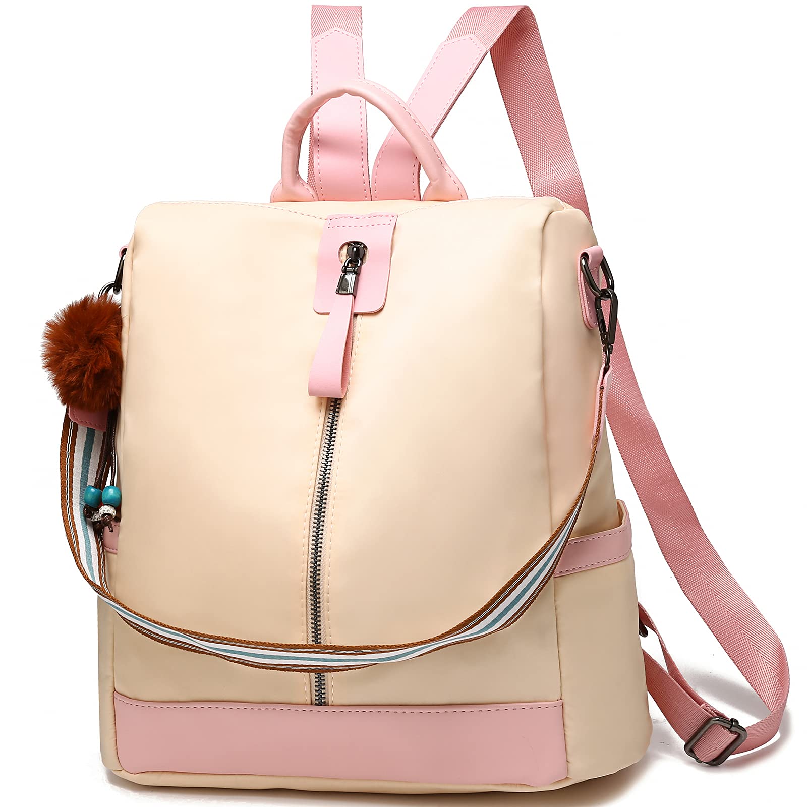 Women's Anti-Theft Nylon Backpack Purse - Stylish Travel Shoulder Bag for Ladies | Perfect for Commuting & Weekend Trips