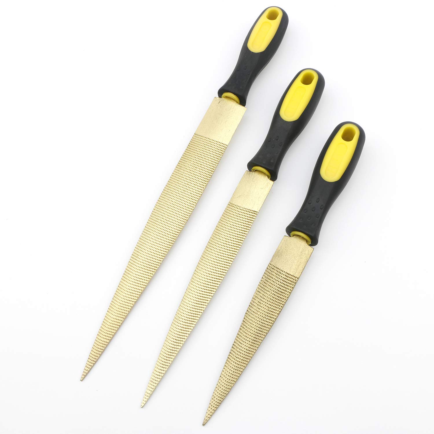 3Pcs Woodworking File Set - Golden Tapered Wood Rasp Files for DIY Wood Carving, Crafting & Carpentry | Perfect for Furniture Making, Model Building & Wood Sculpting