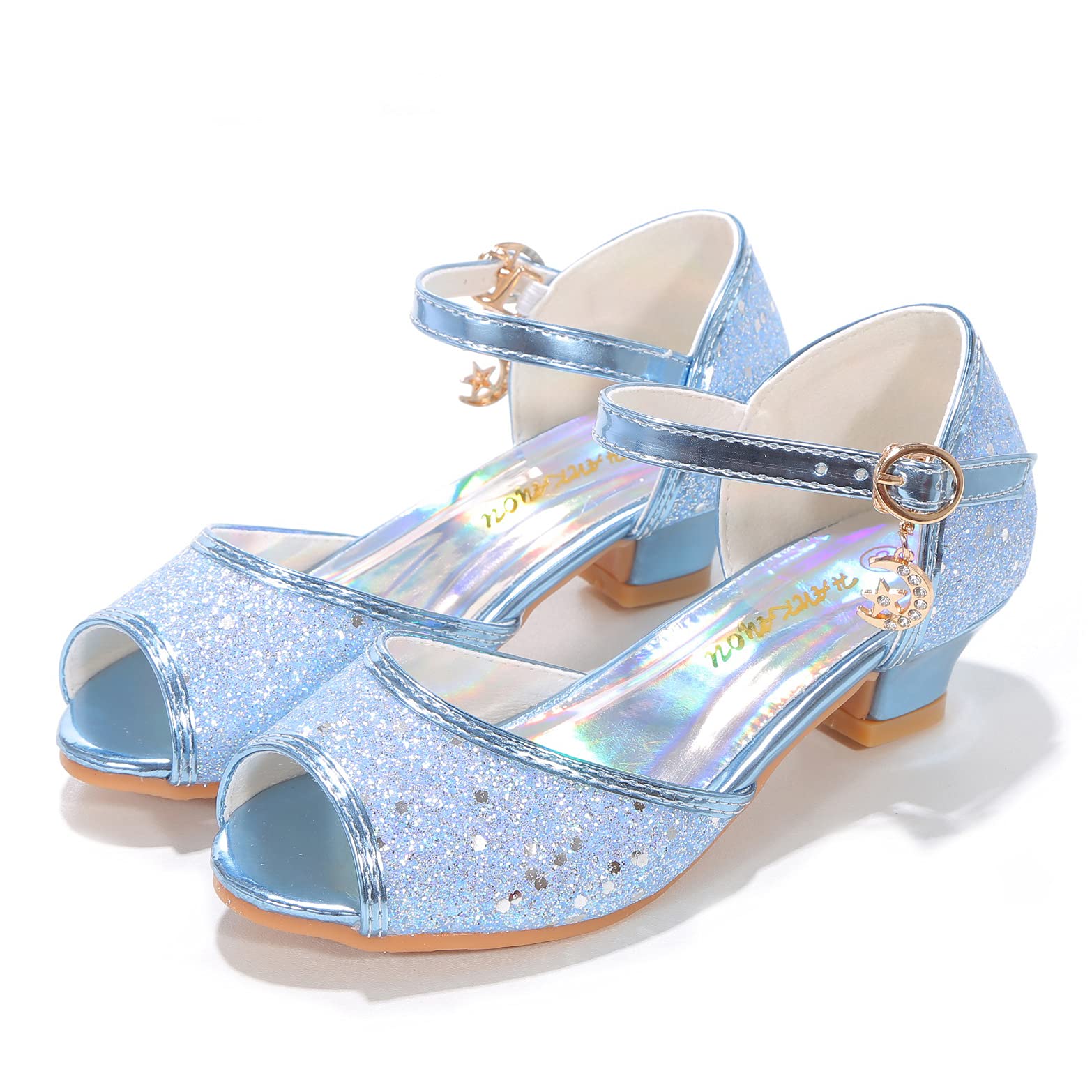 Sparkly Girls Mary Jane Shoes for Weddings & Parties - Princess Flower Strap Dress Shoes for Special Occasions | Perfect for Flower Girls, Pageants & Formal Events