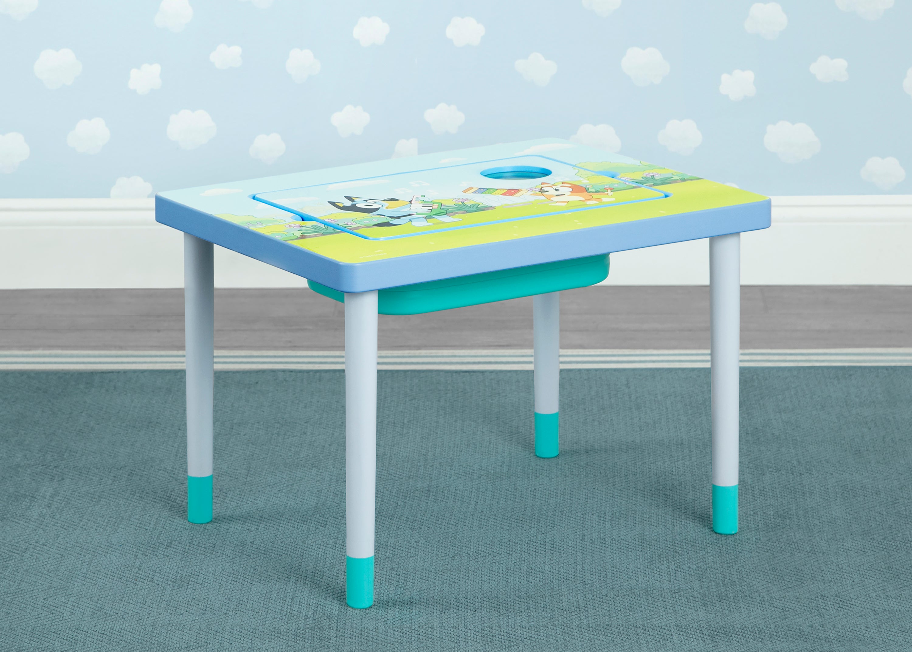 Bluey Compact Play & Learn Sensory Table for Kids - Interactive Toddler Activity Table with Water & Sand Play - Perfect for Indoor & Outdoor Learning, Sensory Development & Early Education
