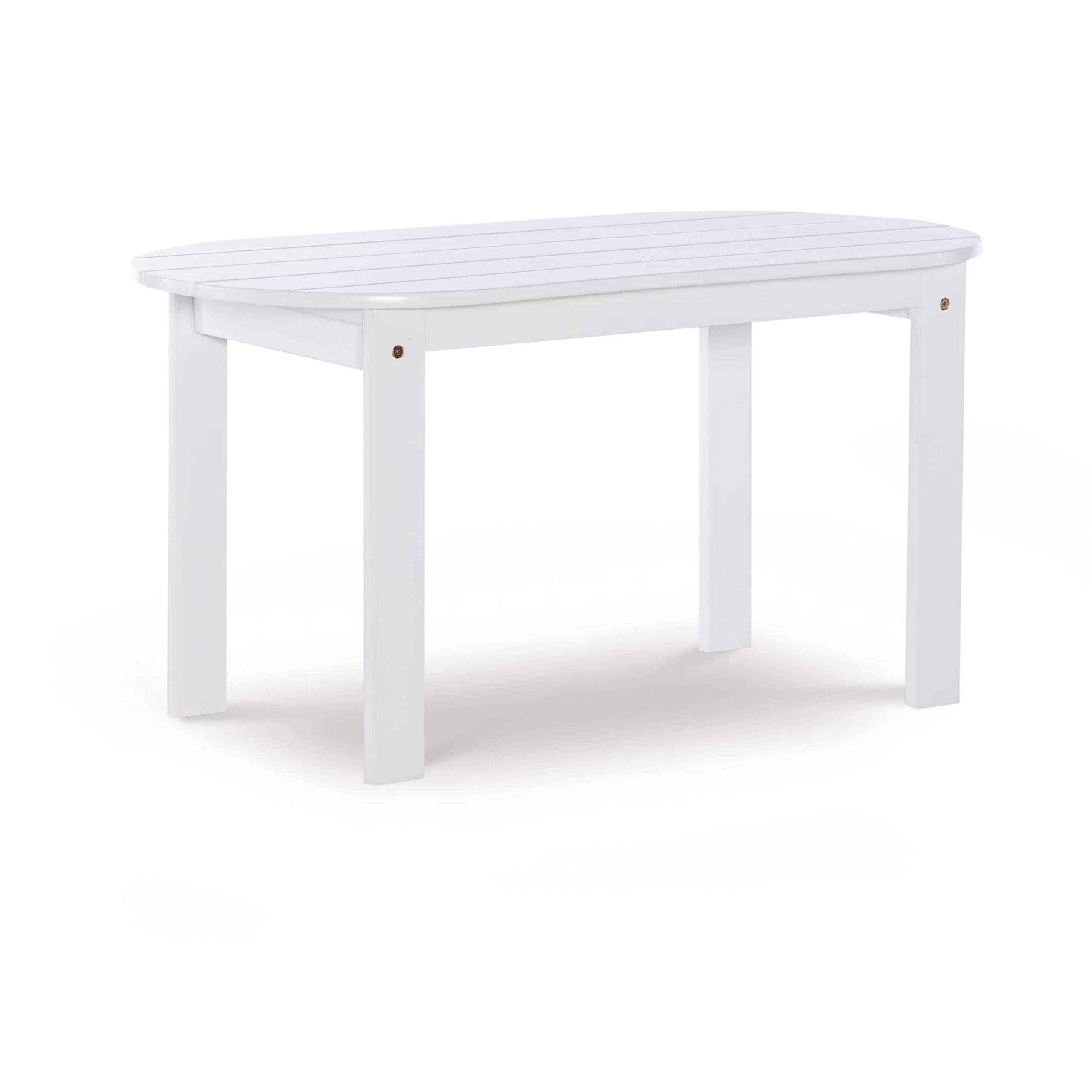 Linon Gavil White Adirondack Coffee Table - Outdoor Patio Furniture for Garden, Deck, and Poolside Relaxation