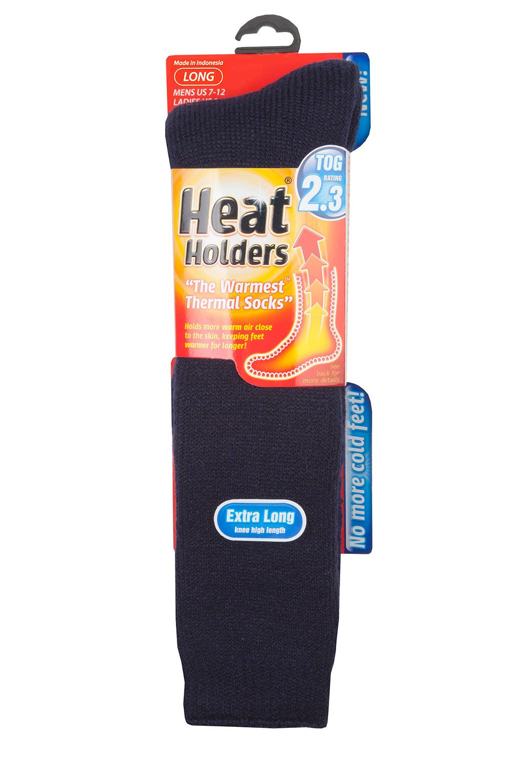 HEAT HOLDERS Men's No.1 Thermal Socks - Extra Warm Winter Socks for Cold Weather, Navy Blue, Size 7-12 US - Perfect for Skiing, Hiking & Outdoor Activities