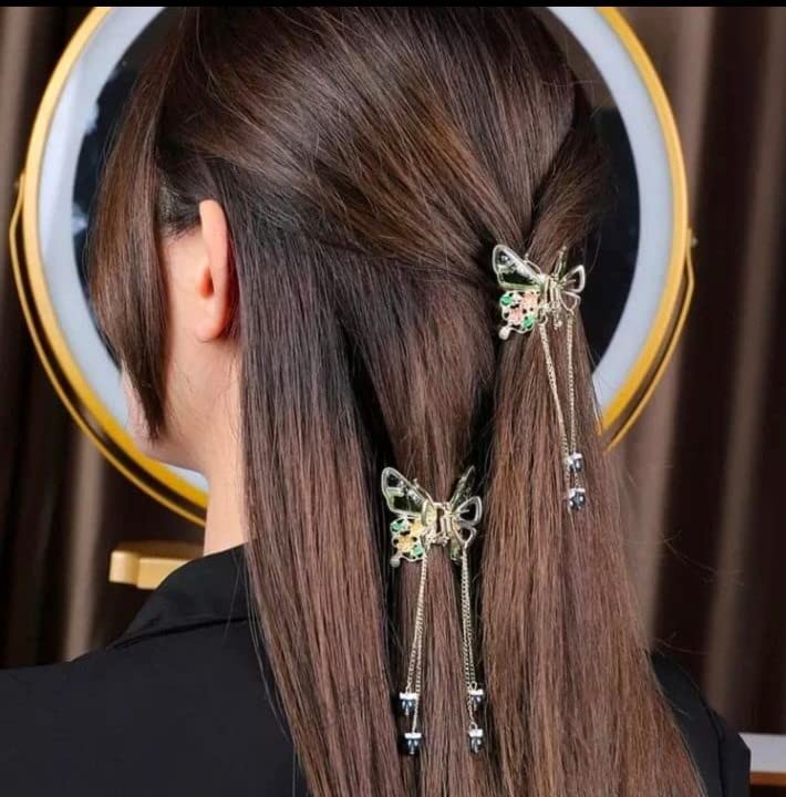 Elegant Green Butterfly Hair Clips for Women & Girls - Perfect Hair Accessory Gift for Parties, Weddings & Everyday Style