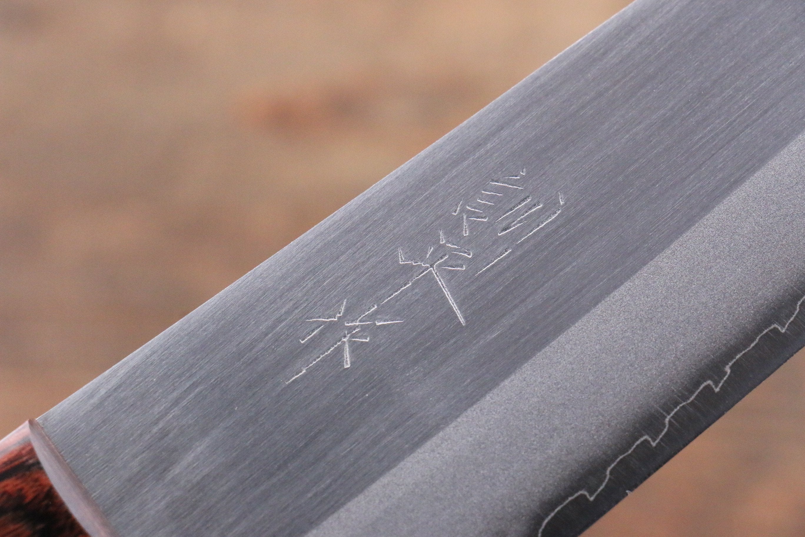 Premium Kunihira VG1 Santoku Knife 170mm - Japanese Migaki Finish with Mahogany Handle - Perfect for Slicing, Dicing & Chopping Vegetables, Meat & Fish