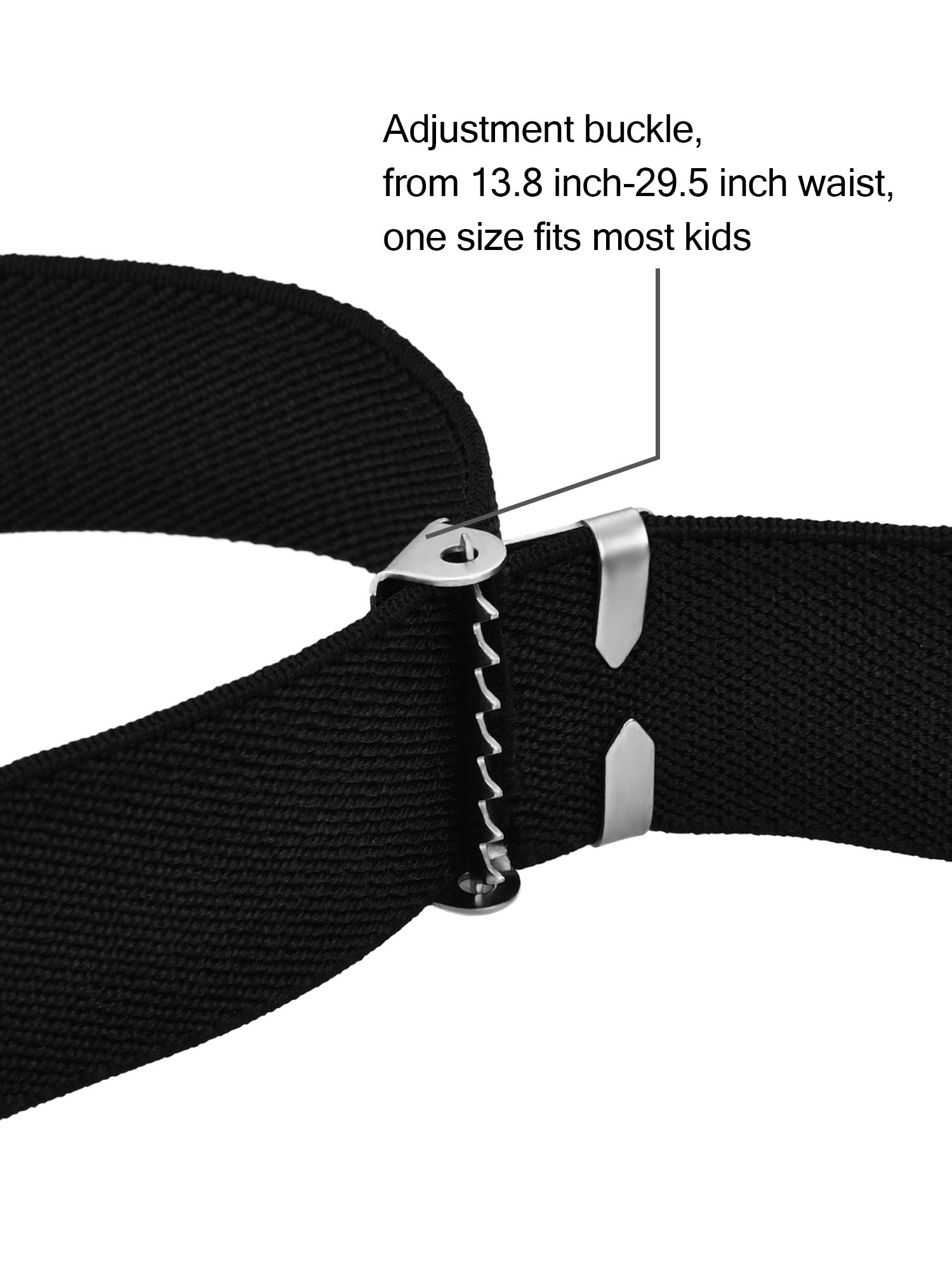 WILLBOND Adjustable Magnetic Belt for Kids - Stretchable Elastic Waistband with Magnetic Buckle for Boys & Girls | Perfect for School Uniforms, Jeans & Daily Wear