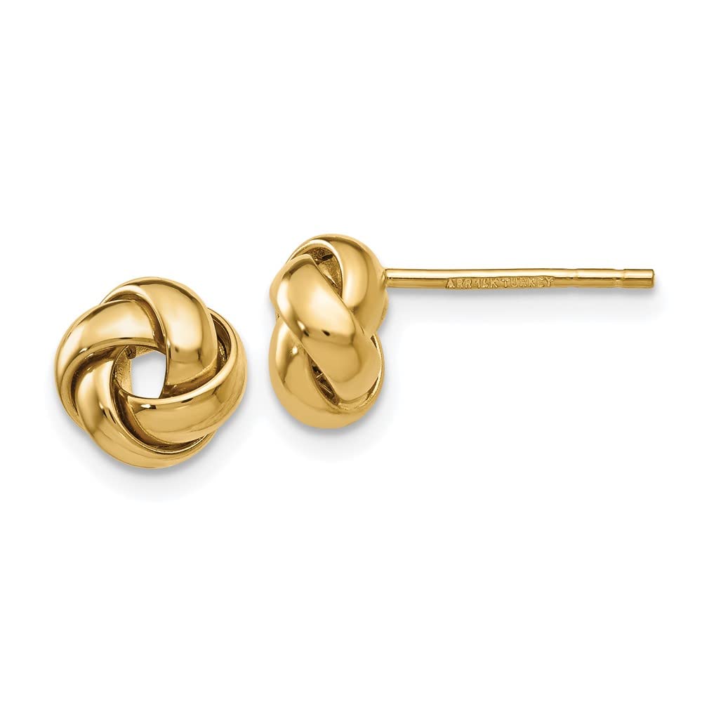 14K Yellow Gold Knot Post Earrings for Women - Dainty Minimalist Stud Earrings for Everyday Wear, Gift for Her, Wedding, Anniversary, Date Night