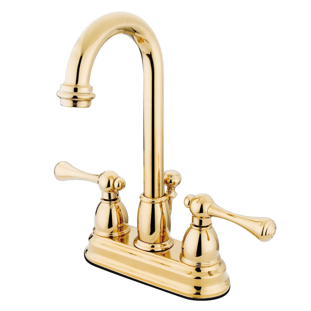 Kingston Brass KB3611BL 4-Inch Centerset Bathroom Faucet - Chrome Finish for Sink Vanity, Perfect for Bathroom Remodel & Home Upgrade