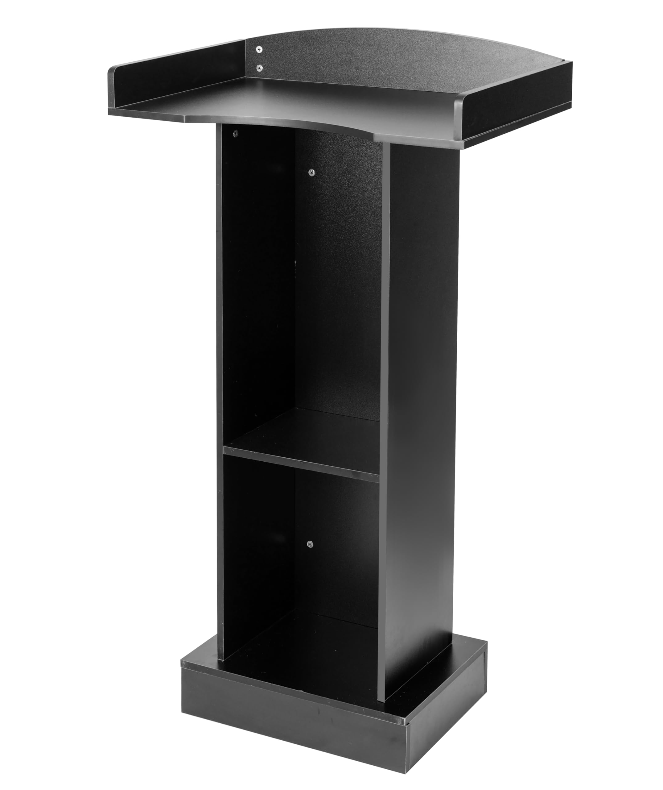Adjustable Black Podium Stand for Lectern - Professional Presentation, Church & Classroom Speaker Stand with Shelf - Perfect for Public Speaking, Worship Services & Teaching