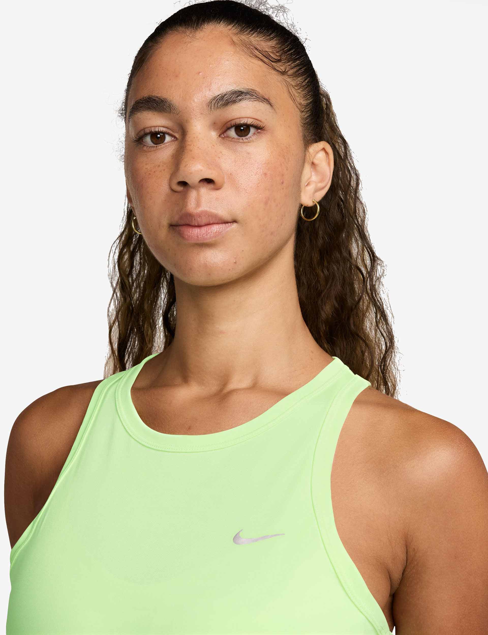 Tempo Dri-FIT Running Tank Top for Men & Women - Moisture-Wicking, Breathable Workout Shirt in Barely Volt/Reflective Silver - Perfect for Gym, Jogging & Outdoor Activities