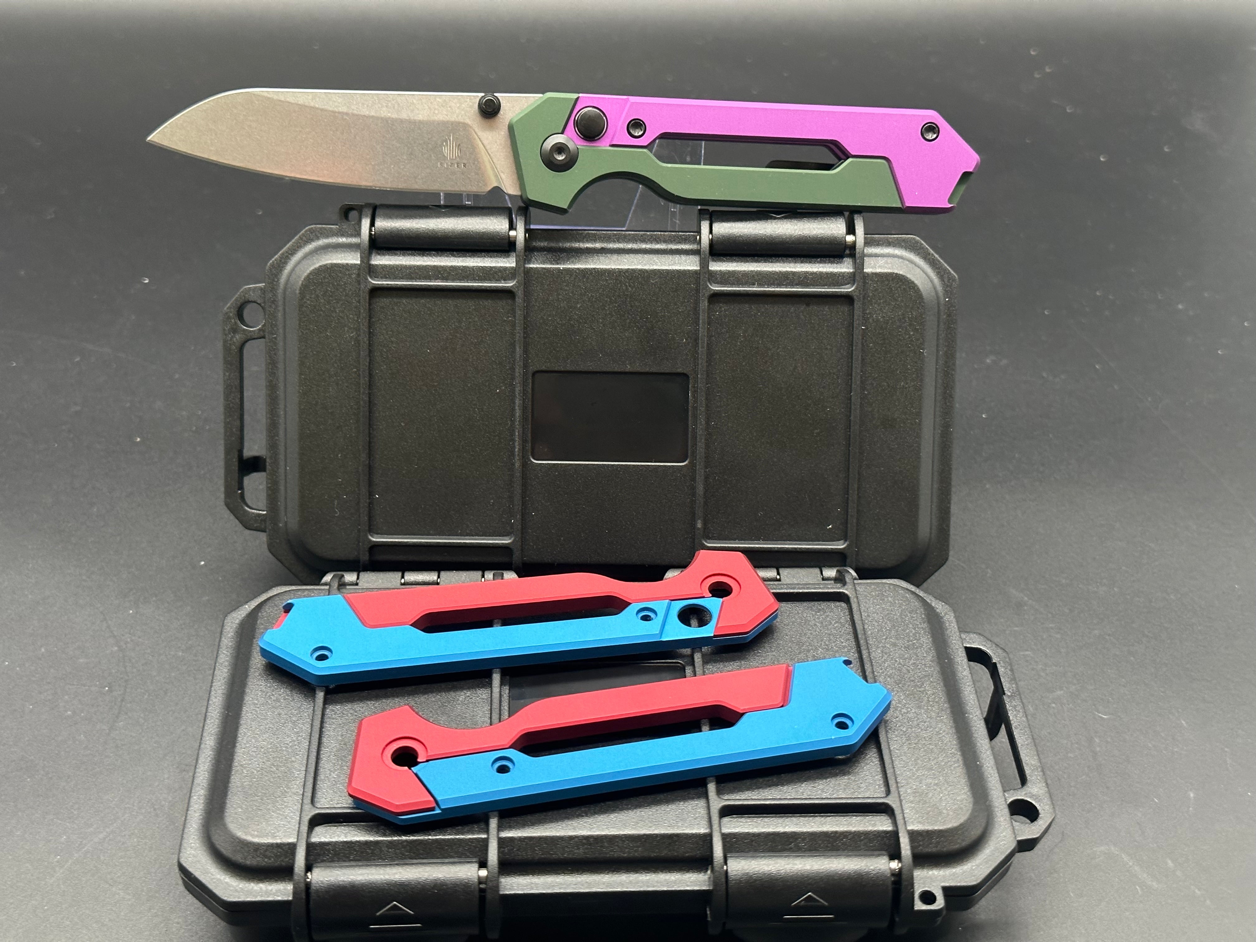 Kizer Hyper Folding Pocket Knife with Extra Replacement Scales - EDC, Camping, Outdoor Survival & Everyday Carry Tool