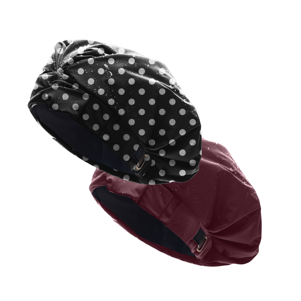 BOGO 50% Off - Hairbrella Satin Lined Shower Cap XL - Extra Large Waterproof Hair Protection for Bath & Shower - Perfect for Curly, Natural, or Long Hair Care
