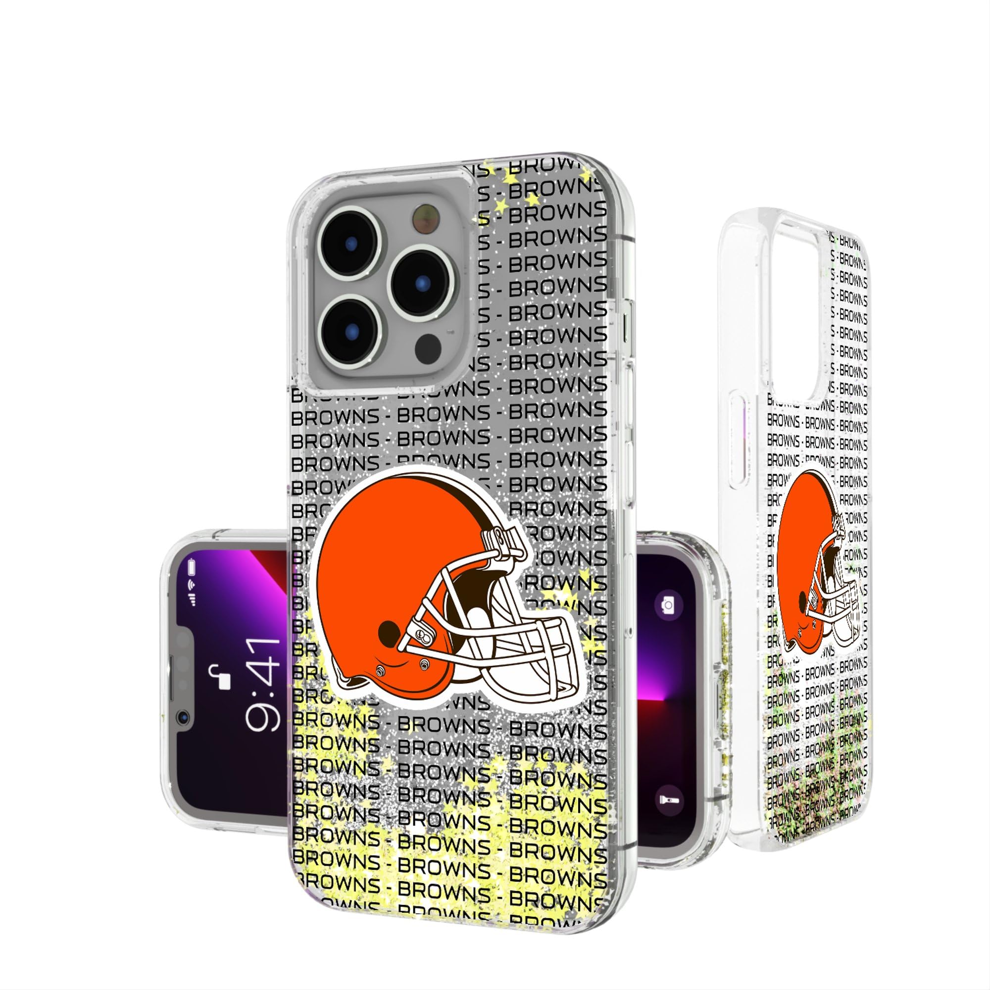 Cleveland Browns Glitter iPhone Case - Stylish Protective Cover for iPhone [Model] | Perfect for Football Games, Tailgating & Showing Team Spirit