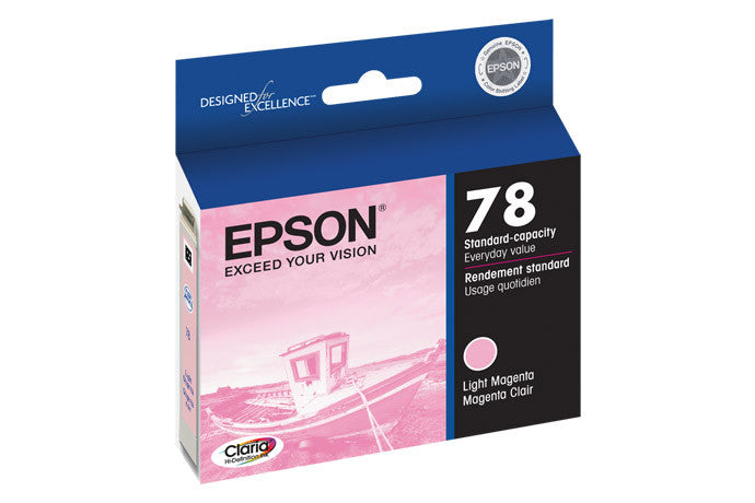 Epson T078620 Artisan 50 Light Magenta Ink Cartridge (78) - High-Quality Replacement for Vibrant Prints, Ideal for Home, Office & Photo Printing