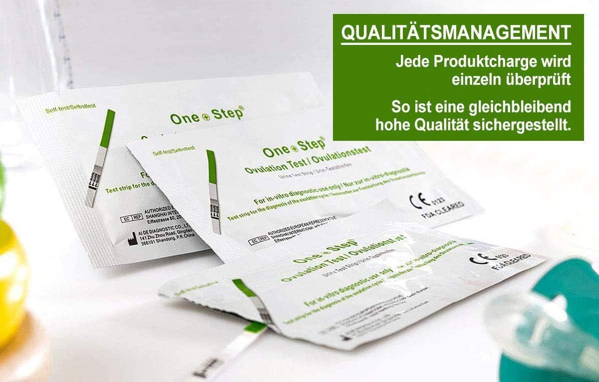 One-Step Ovulation Test 50 Pack, 20 miu/ml Sensitivity - Fertility Test for Women - Home Use