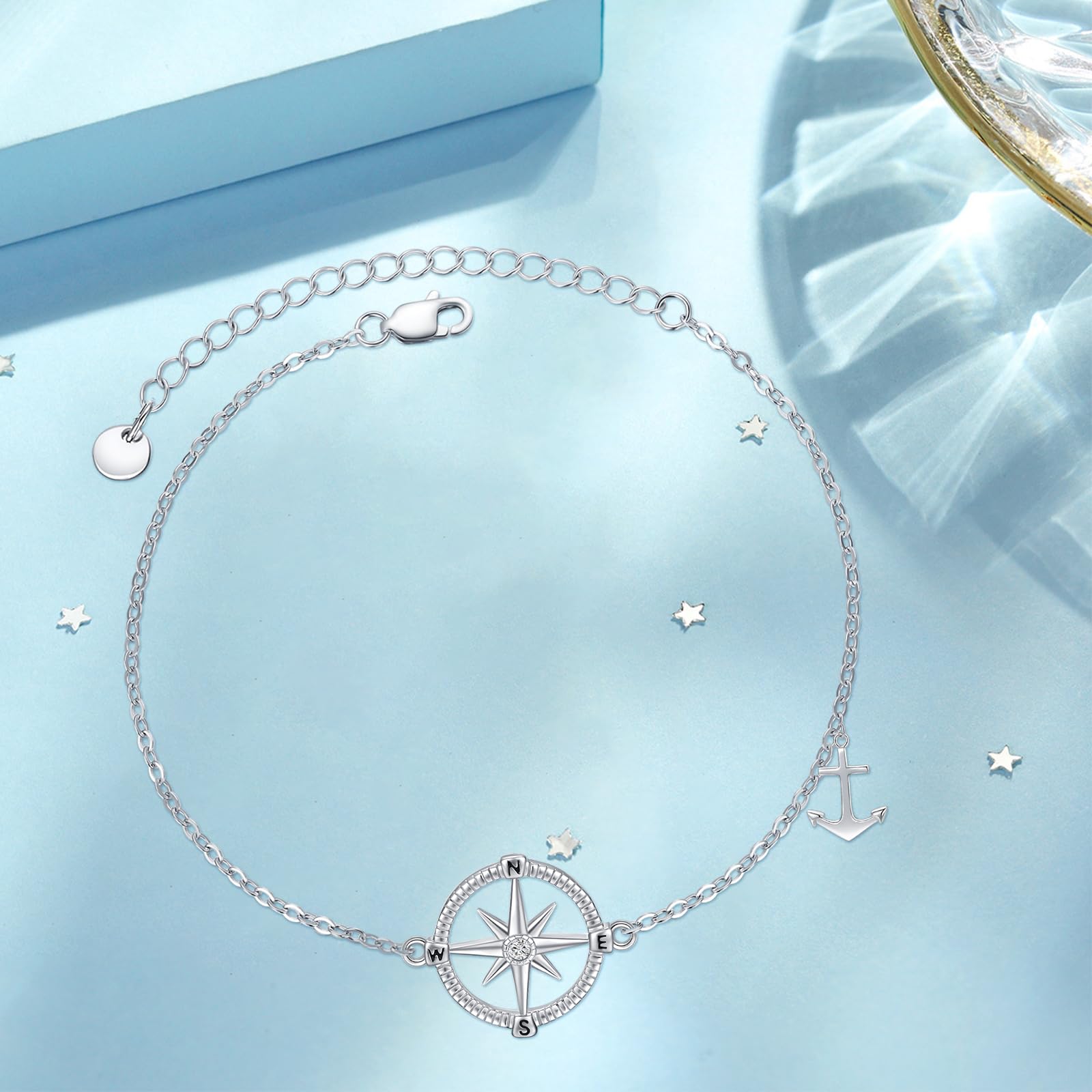 Celtic Anchor Dolphin Compass Crab S925 Sterling Silver Bracelet for Women - Elegant Jewelry Gift for Her, Perfect for Everyday Wear, Parties & Special Occasions