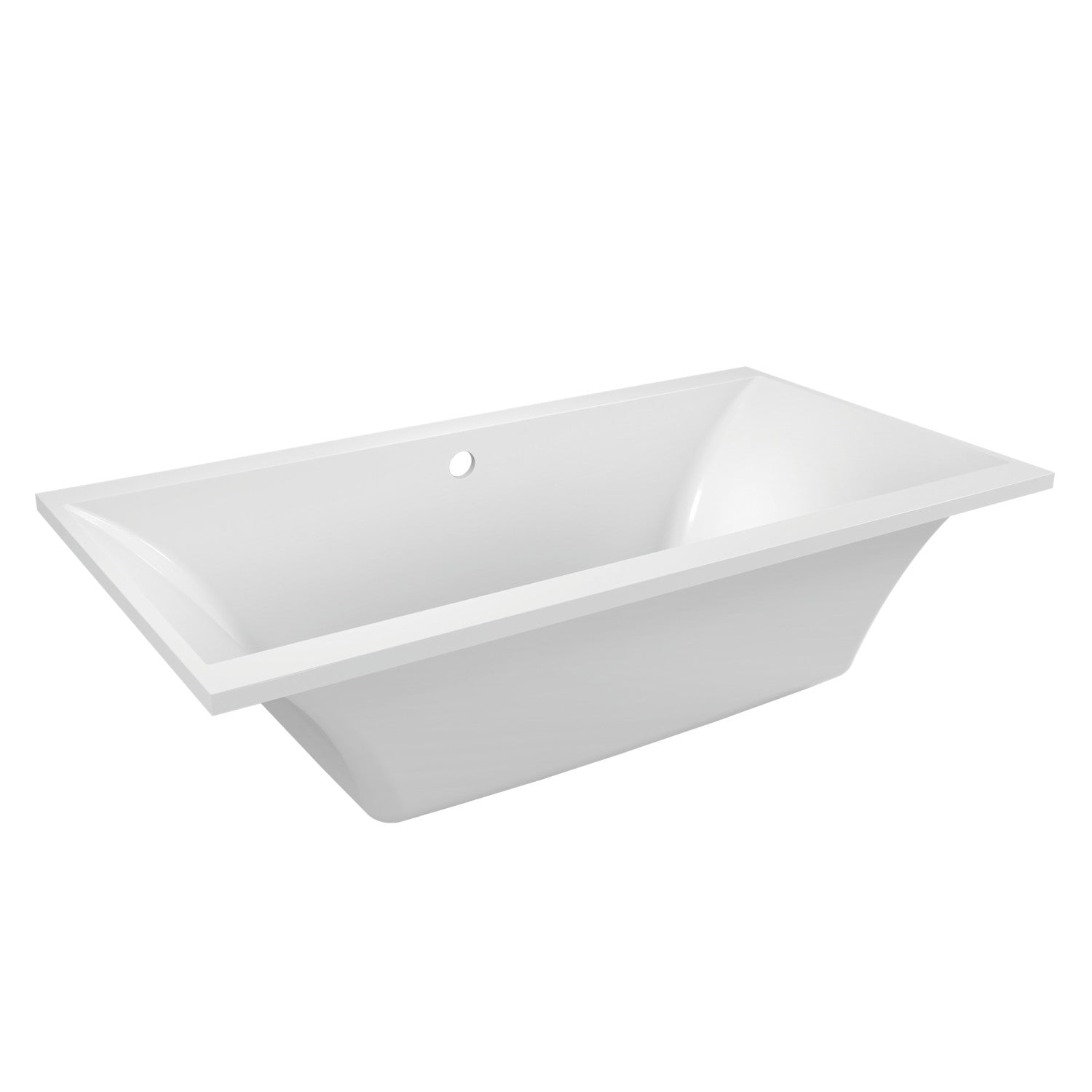 Aqua Eden 67-Inch Acrylic Drop-In Bathtub - Glossy White Rectangular Soaking Tub with Reversible Drain | Perfect for Master Bathroom Renovation & Spa-Like Relaxation
