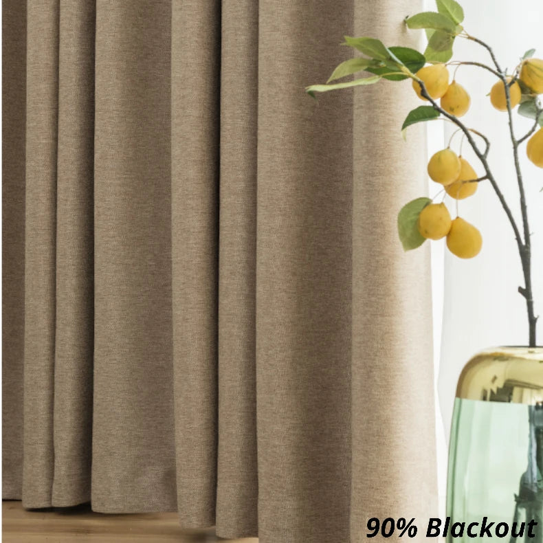Mila Linen Curtain Swatch Samples - Premium Natural Linen Fabric for Drapes & Window Treatments - Perfect for Living Room, Bedroom & Home Decor