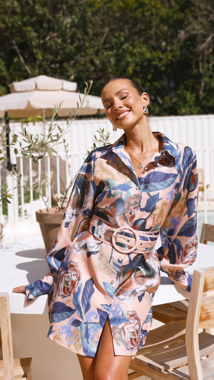 Annika Mini Dress - Floral Print Short Sleeve Summer Dress for Women | Perfect for Beach Vacation, Date Night & Casual Outings