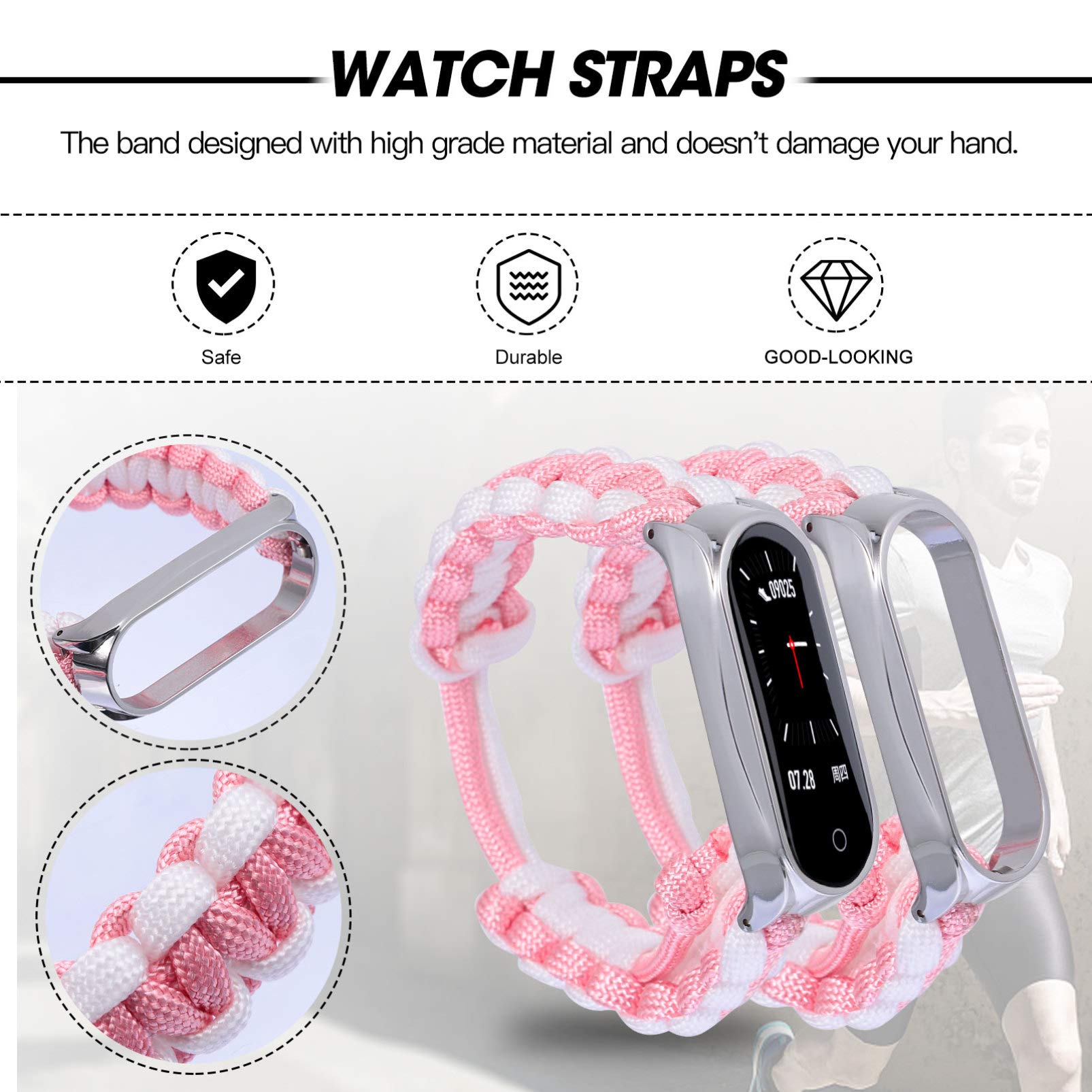 UKCOCO Silicone Watch Band - Durable Zinc Alloy Sports Strap for Smartwatches & Fitness Trackers