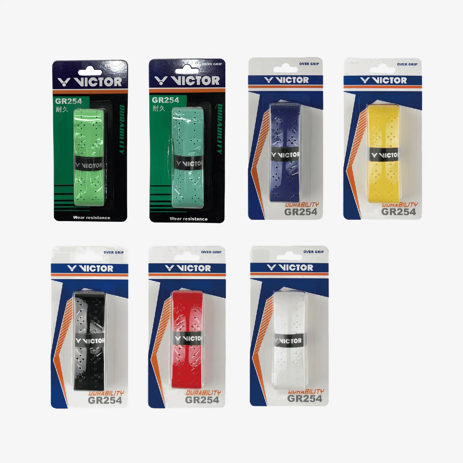 Victor GR254 Tennis Overgrip - Premium Cushioning & Sweat Absorption for Enhanced Grip & Comfort - Perfect for Tennis, Badminton & Racquet Sports Players