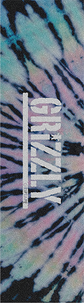 Grizzly Griptape Stamp Tie Dye Black - Premium Skateboard Grip Tape for Enhanced Board Control - Perfect for Street Skating, Tricks, and Longboard Riding