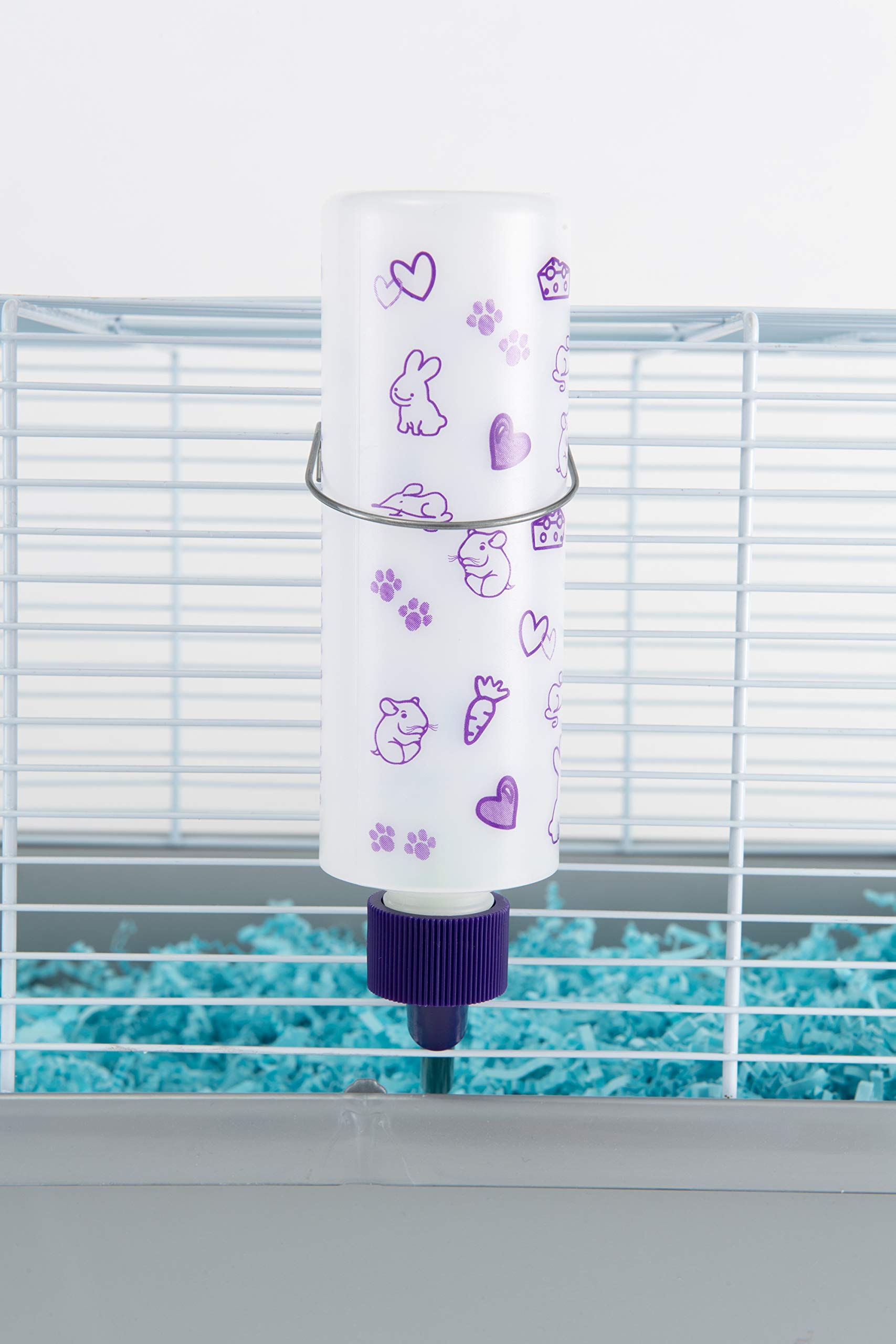 Lixit 8-Oz Weatherproof Small Animal Water Bottle - Leak-Proof Cage Mount for Rabbits, Ferrets, Guinea Pigs & Hamsters | Perfect for Indoor/Outdoor Cages, Travel Carriers & Pet Playpens