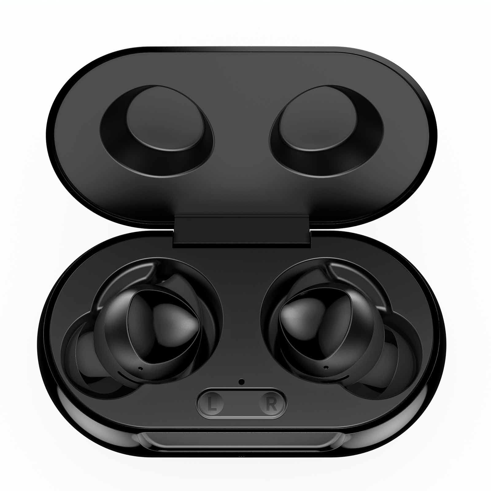 UrbanX Street Buds Plus True Wireless Earbuds for Computer - Bluetooth 5.0 with Hands-Free Controls & Wireless Charging Case (Black) - Perfect for Work Calls, Gaming & Music Streaming