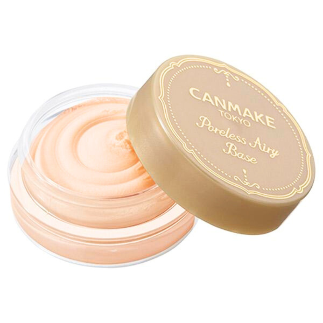 Canmake Poreless Airy Base Pore Blurring Primer No.02 Natural Beige 9g - Japanese Makeup Primer for Flawless Skin, Oil Control & Smooth Complexion | Perfect for Daily Wear & Special Occasions