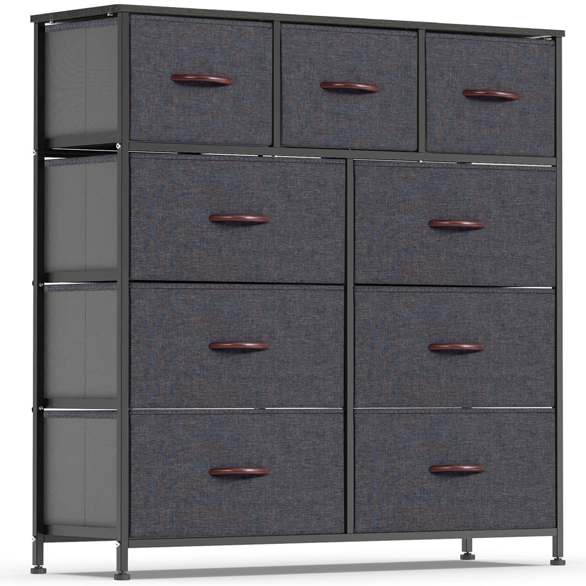 9-Drawer Fabric Dresser with Steel Frame - Bedroom & Nursery Storage Organizer for Closets & Entryway