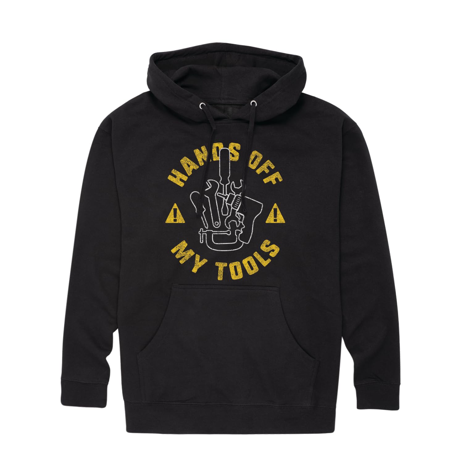 Hands Off My Tools Funny Slogan Adult Pullover Hoodie - Soft Cotton Unisex Sweatshirt for Men & Women - Perfect for DIY Projects, Workshops, and Casual Wear