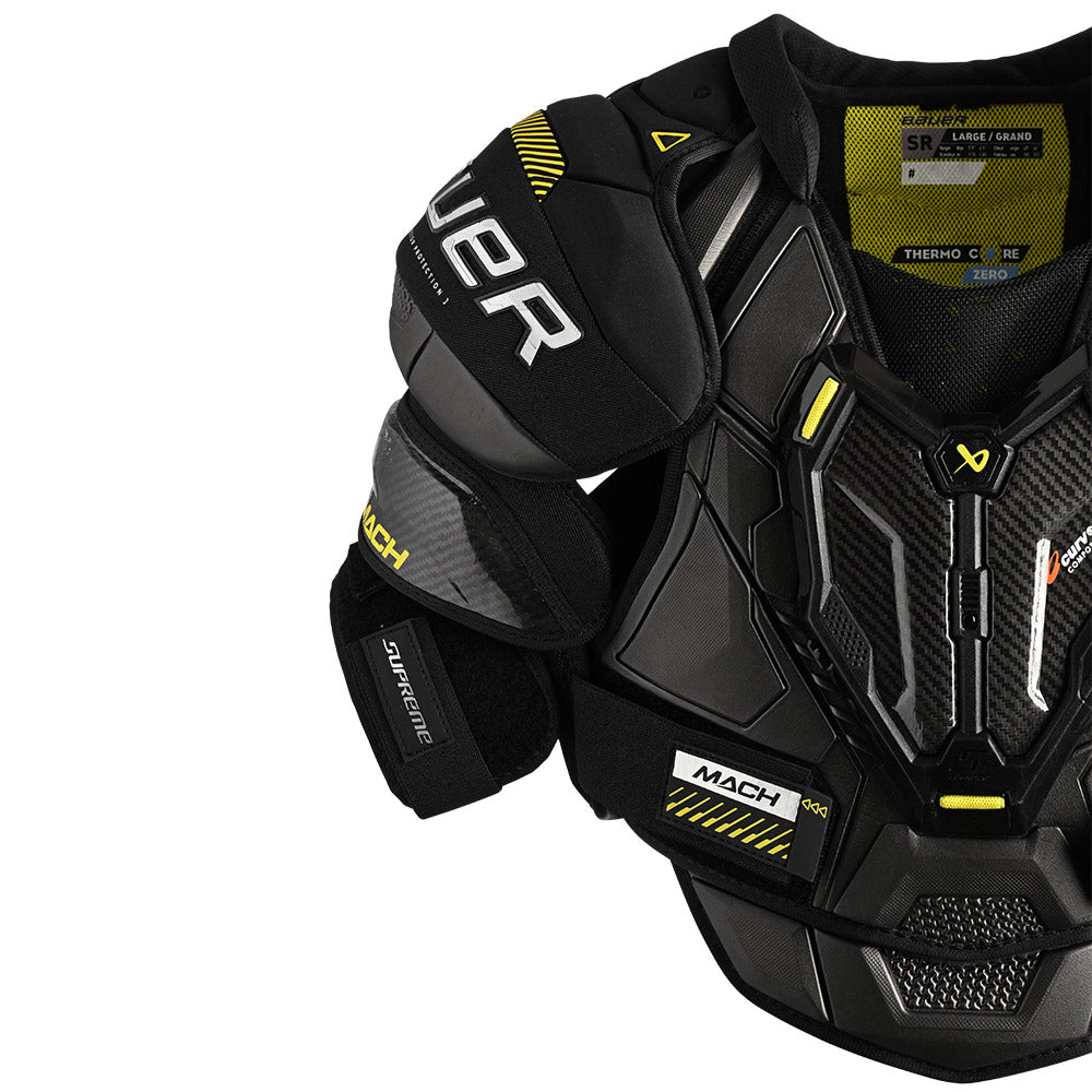 Bauer Supreme Mach Intermediate Ice Hockey Shoulder Pads - Youth & Adult Protective Gear for Hockey Players - Perfect for Games, Practice & Training Sessions
