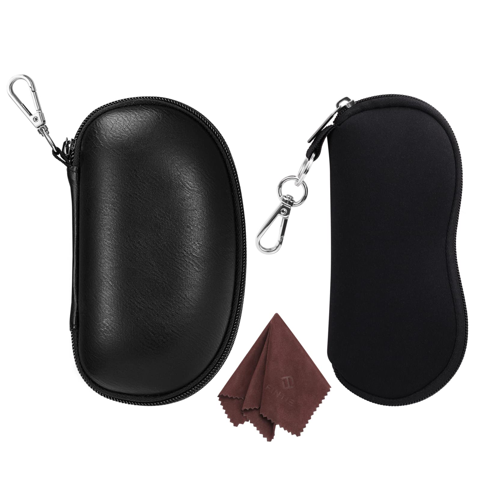 Fintie Hard Shell Sunglasses Case with Carabiner Clip - Protective Eyewear Storage for Men Women - Perfect for Travel, Hiking, and Outdoor Activities