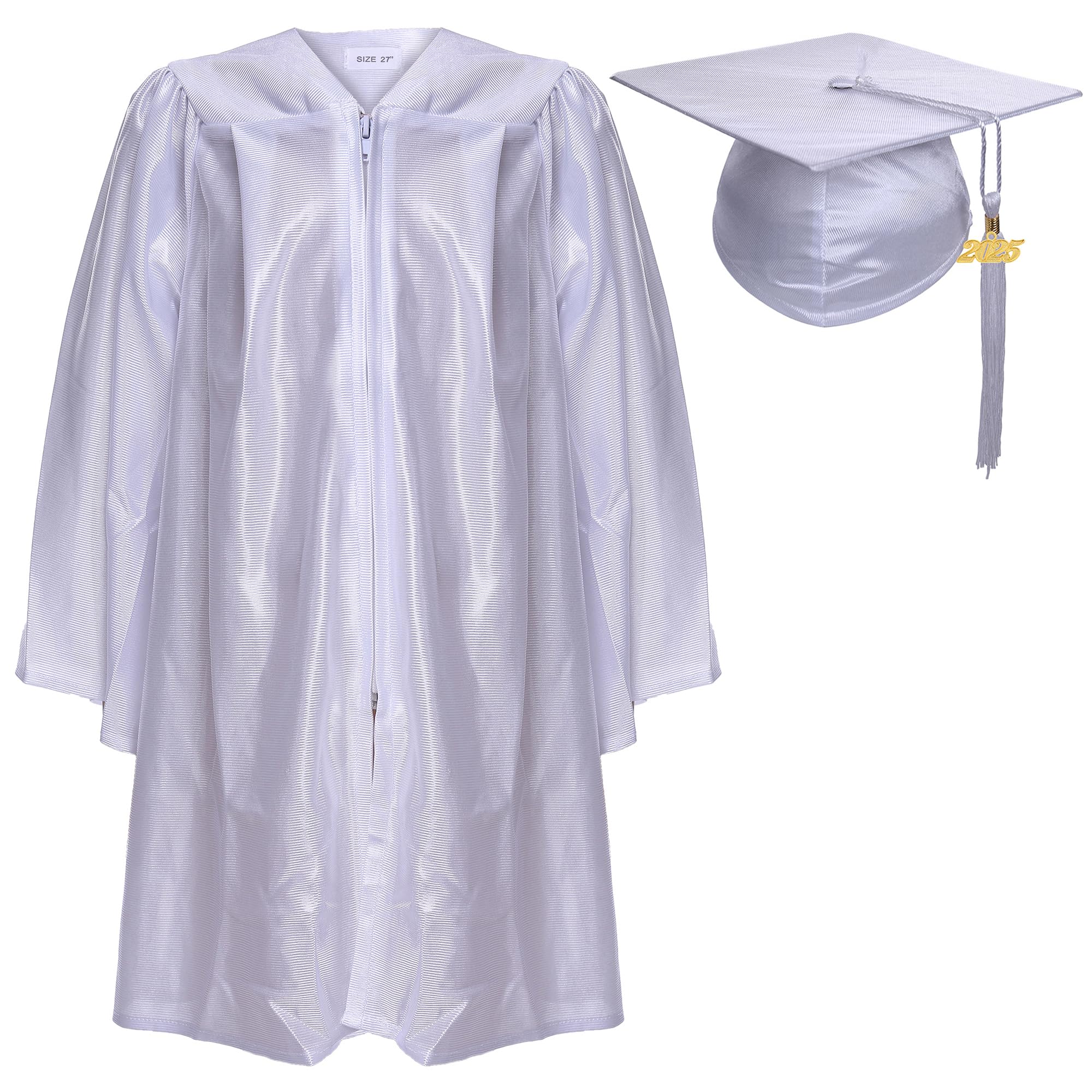 Newrara Unisex Shiny Kindergarten Graduation Gown & Cap Set with Gold Tassel - 33