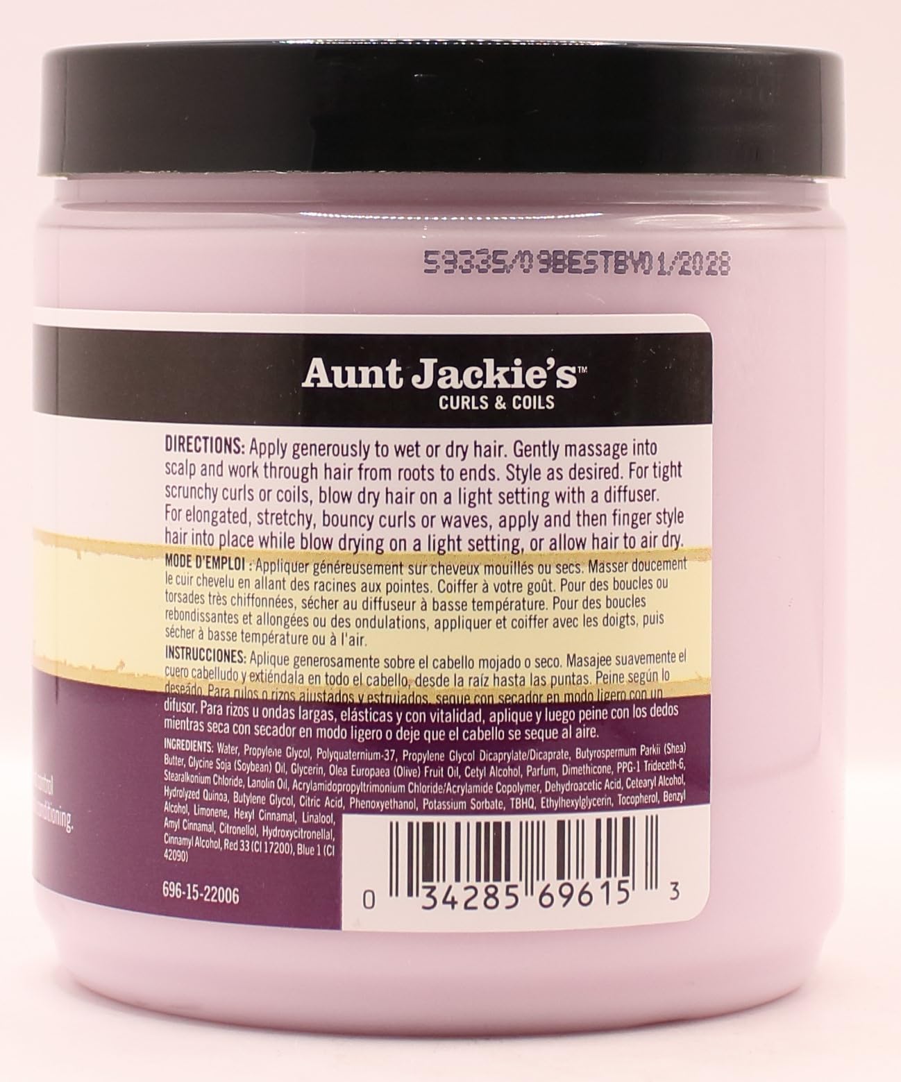 Aunt Jackie's Curls & Coils Trio Bundle - Quench Leave-In Conditioner (12oz), Curl La La Defining Custard (15oz), Seal It Up Hydrating Sealing Butter (7.5oz) for Natural Hair Care & Defined Curls | Perfect for Wash Day, Twist Outs & Protective Styles