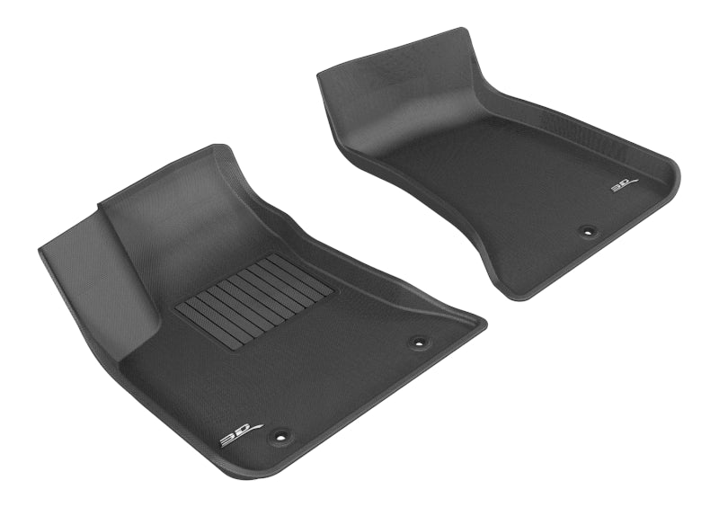 3D MAXpider Kagu Custom Fit Floor Mats for 2011-2020 Dodge Charger RWD & Chrysler 300/300C RWD - 1st Row All-Weather Protection (Black) | Perfect for Daily Commutes, Road Trips & Winter Driving