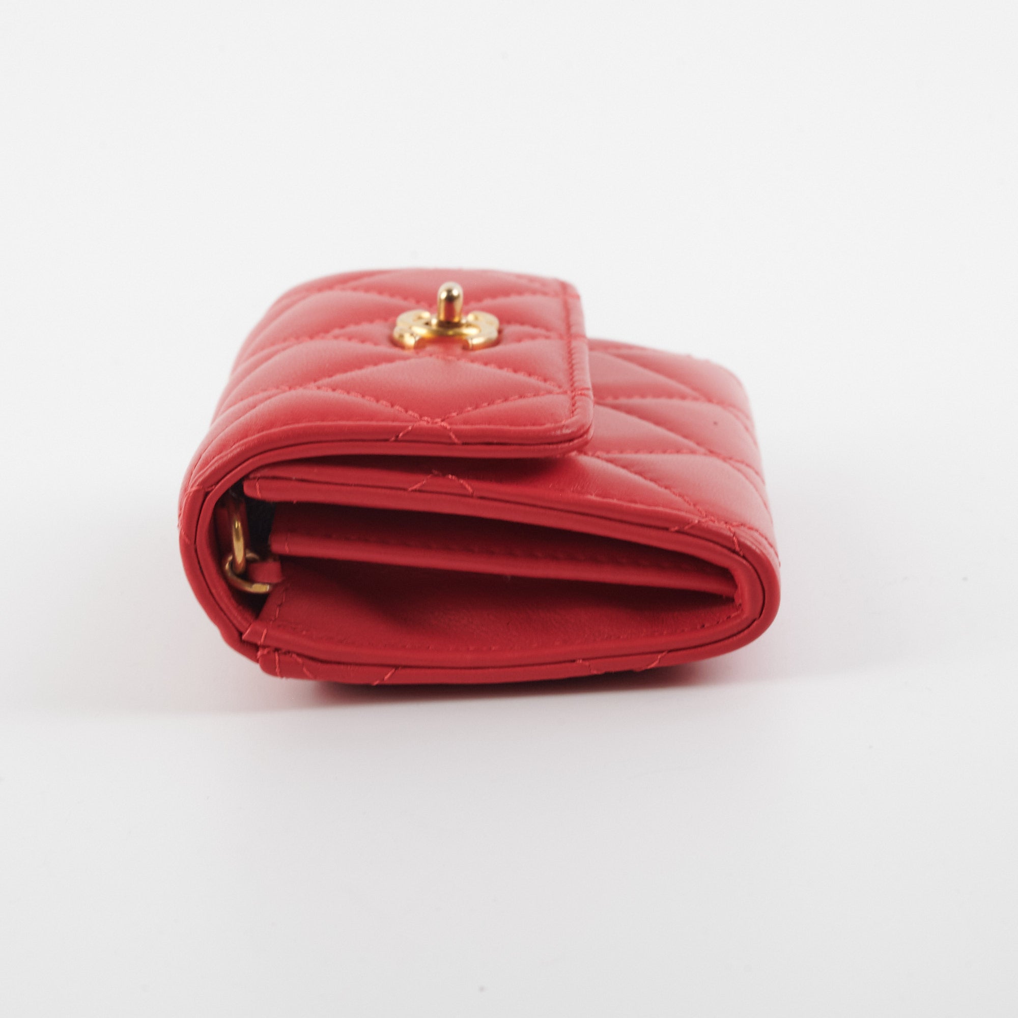 Chanel Micro Bag Pearl Crush Red Crossbody Bag - Luxury Designer Handbag for Women, Perfect for Parties, Dates & Special Occasions