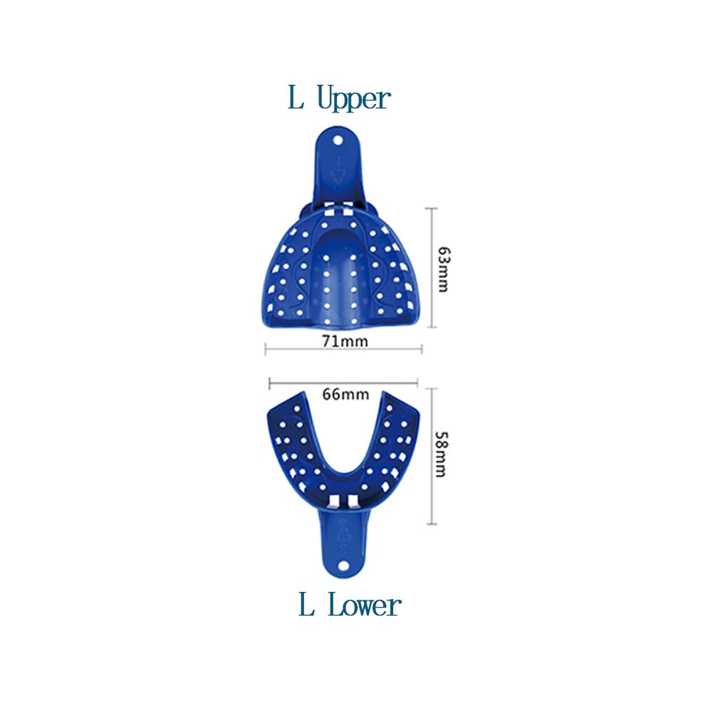 12PCS Dental Impression Trays - 8 Sizes Autoclavable Teeth Impression Kit for Dentists (S/M/L, Upper/Lower) - Perfect for Dental Clinics, Orthodontic Procedures & Crown/Bridge Work