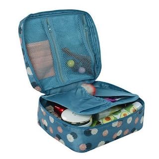 KARMBHUVI Travel Portable Cosmetic Makeup Organizer Case - Waterproof Toiletry Bag for Women | Perfect for Travel, Gym & Daily Use