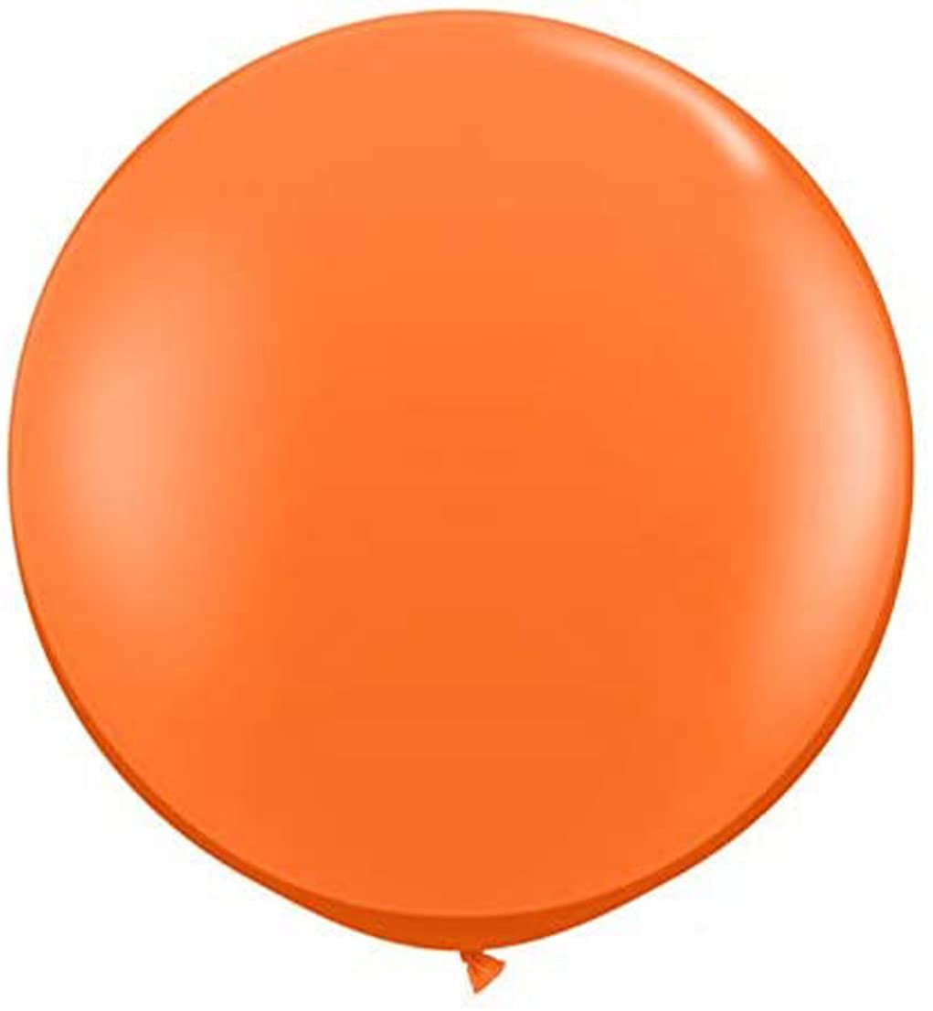 PMU Premium Latex Balloons - Jumbo 36 Inch Orange Balloons (Pack of 3) for Birthday Parties, Weddings, Baby Showers & Events | USA-Made Indoor/Outdoor Party Decorations | Perfect for Balloon Arches, Ceiling Decor & Photo Backdrops