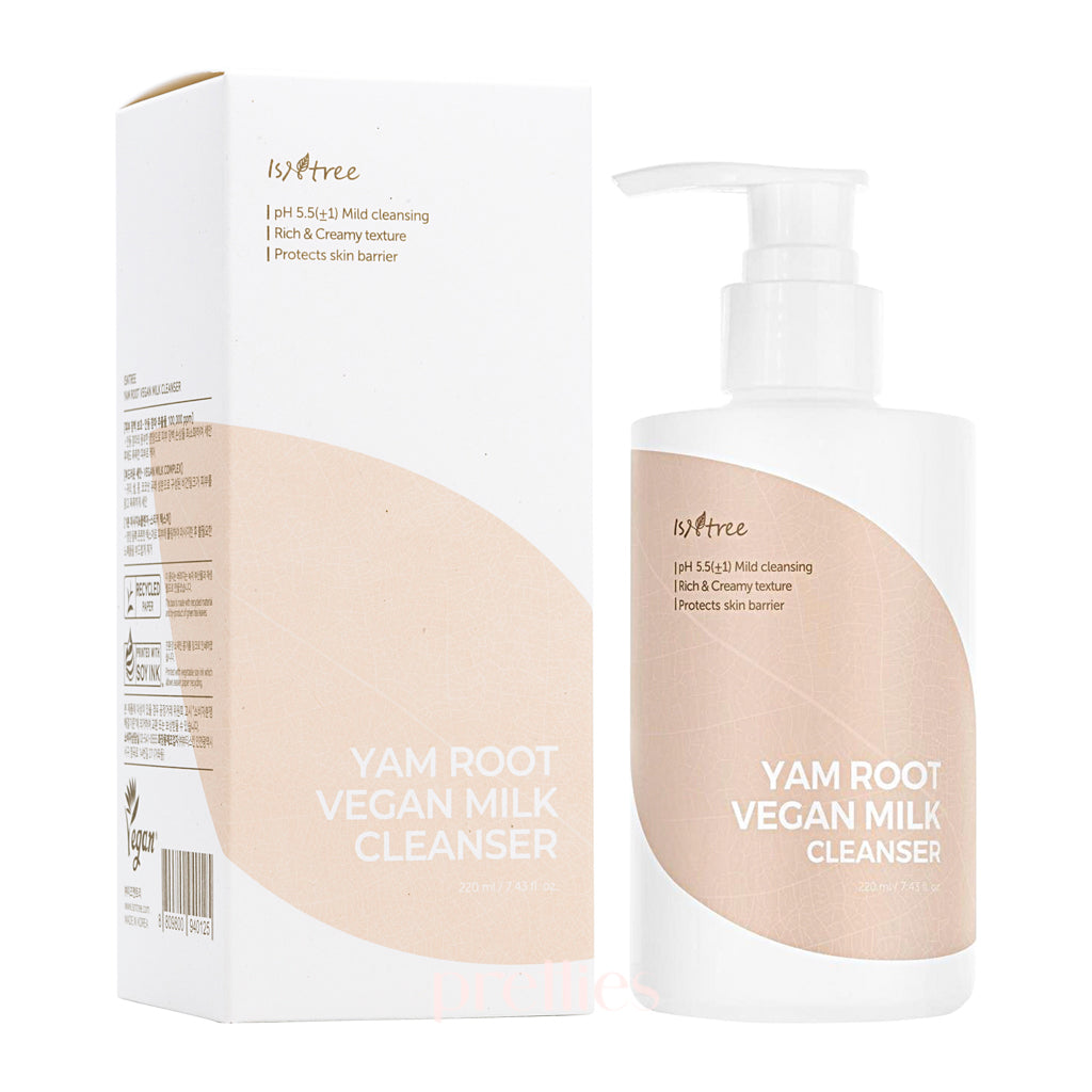 Isntree Yam Root Vegan Milk Cleanser 220ml - Gentle Face Wash for Sensitive Skin, Vegan & Cruelty-Free - Perfect for Daily Skincare Routine & Makeup Removal