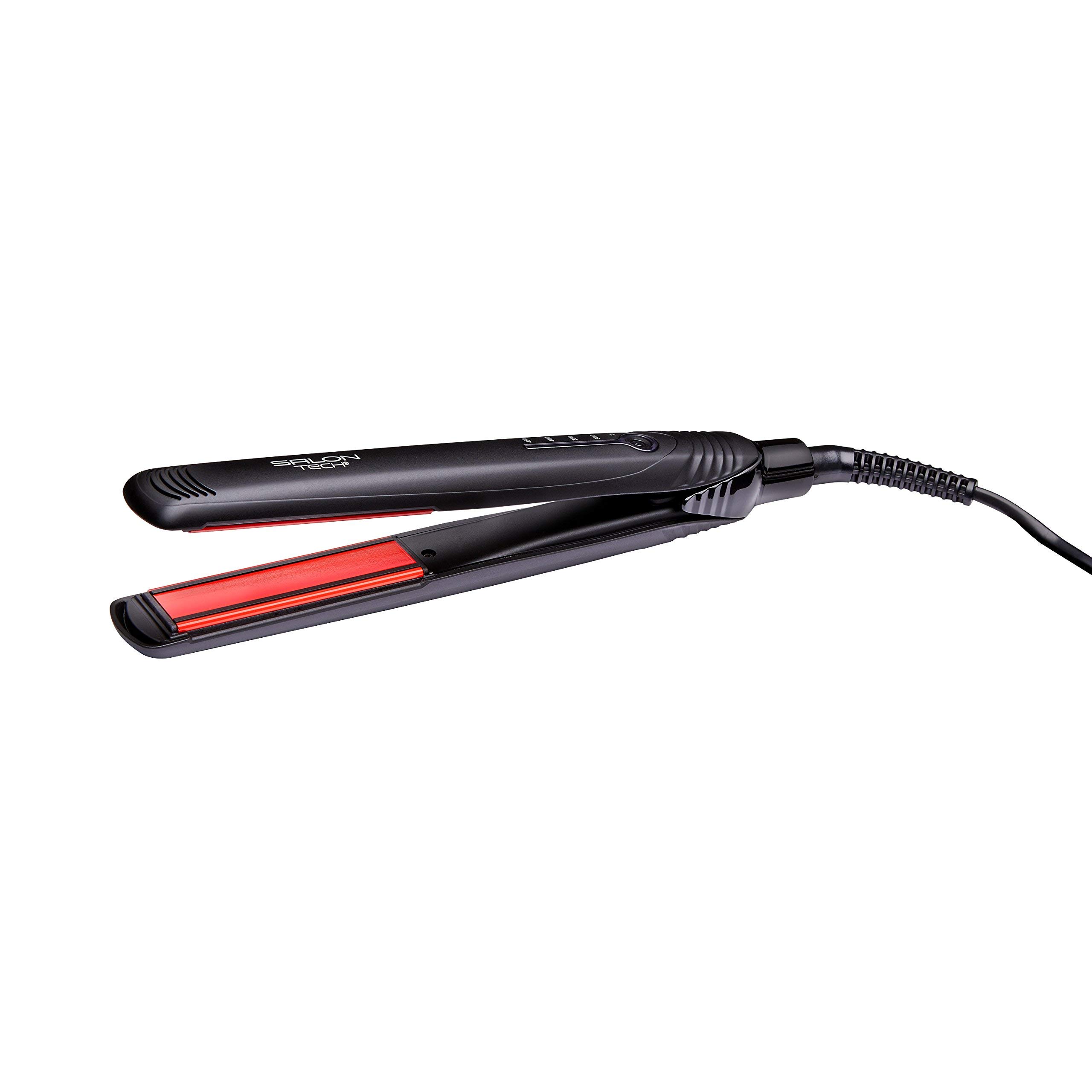 Salon Tech Professional 1 Inch Digital Flat Iron with SHC Silicone Technology - Perfect for Hair Styling, Straightening & Smoothing at Home or Salon