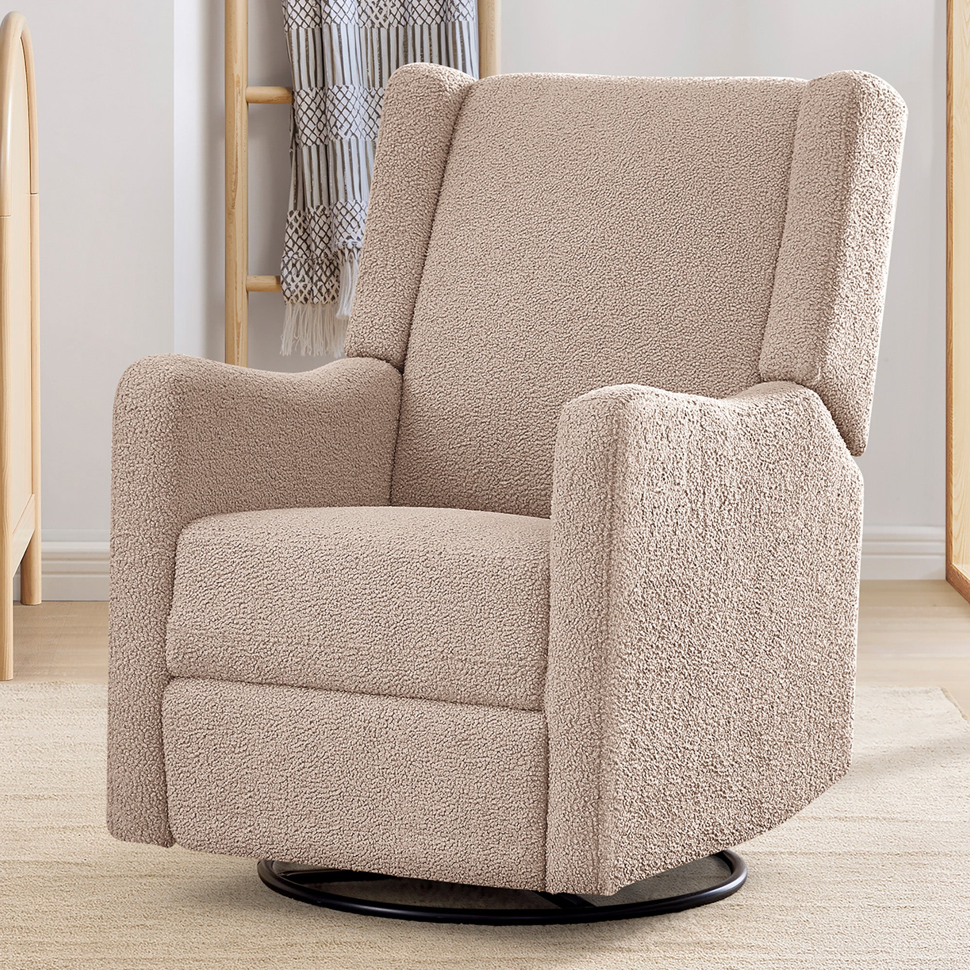 Premium Power Recliner & Swivel Glider Chair with USB A/C Charging Ports - Stain-Resistant Fabric - Perfect for Living Room, Home Theater & Office Relaxation