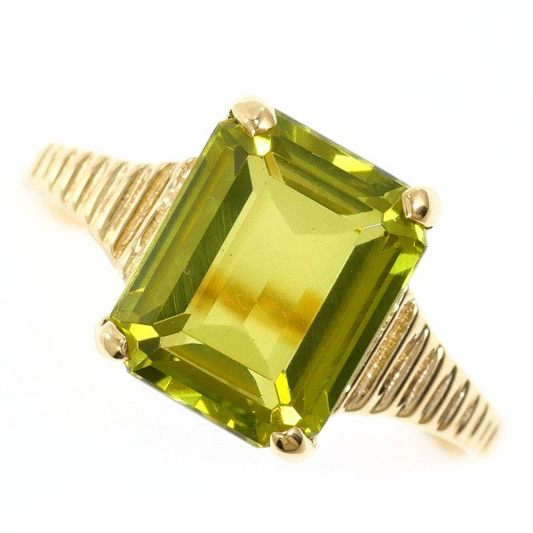 14K Yellow Gold Plated Synthetic Stone Ring for Women - Elegant Fashion Jewelry Gift for Birthday, Anniversary & Special Occasions