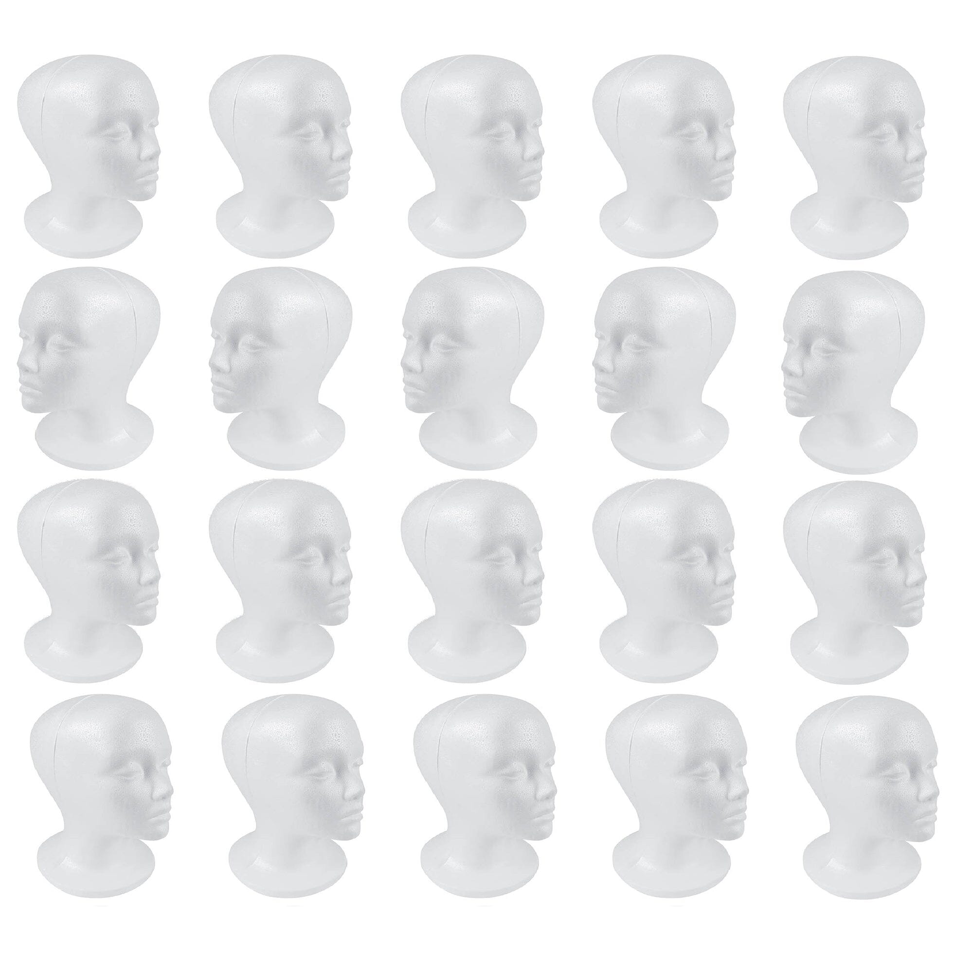 Styrofoam Mannequin Head for Wigs & Hats - Adjustable Stand for Hairstyling, Cosmetology & Salon Display - Perfect for Wig Making, Hat Display & Beauty Training
