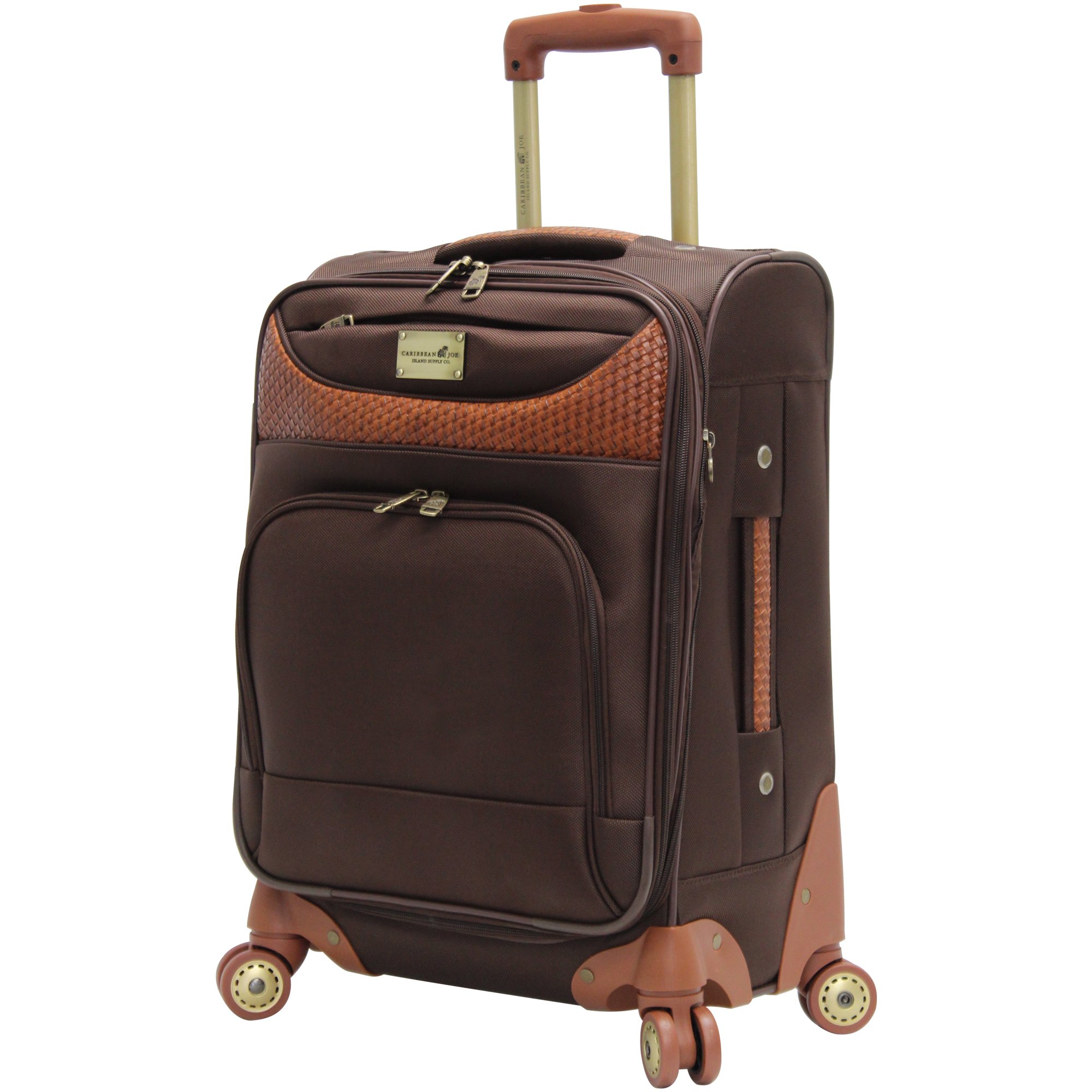 Caribbean Joe 20 Inch 8 Wheel Spinner Carry-On Luggage - Chocolate Brown Suitcase for Travel | Perfect for Business Trips, Vacations & Weekend Getaways