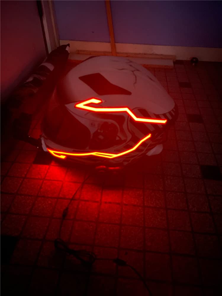 Rechargeable Motorcycle Helmet LED Light Strip for Night Riding Safety