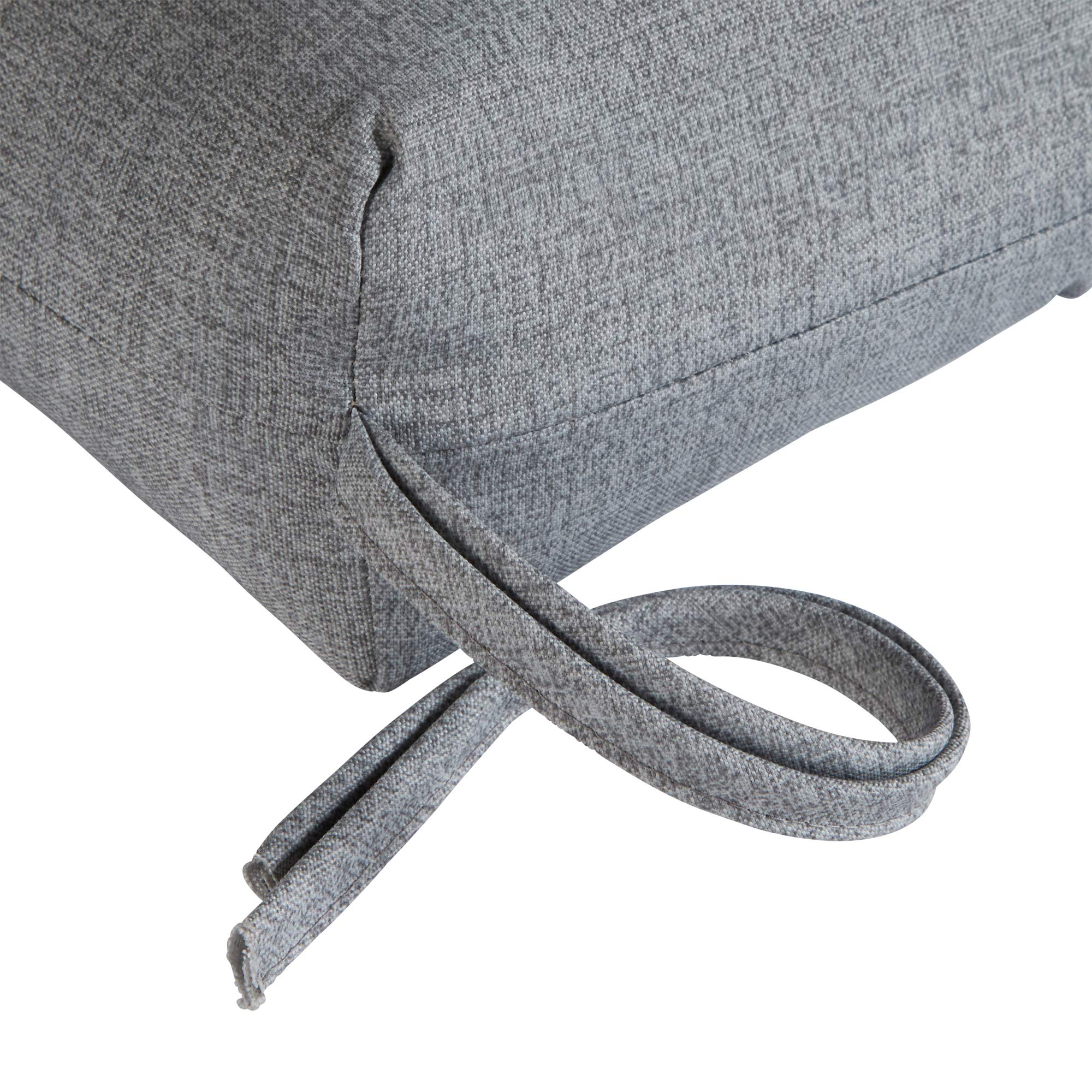 South Pine Porch Outdoor High-Back Chair Cushion Set of 2 - Heather Gray Water-Resistant Cushions for Patio, Deck, and Garden Furniture Comfort