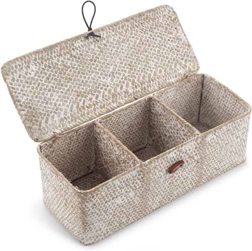 Whitewash 3 Section with Lid