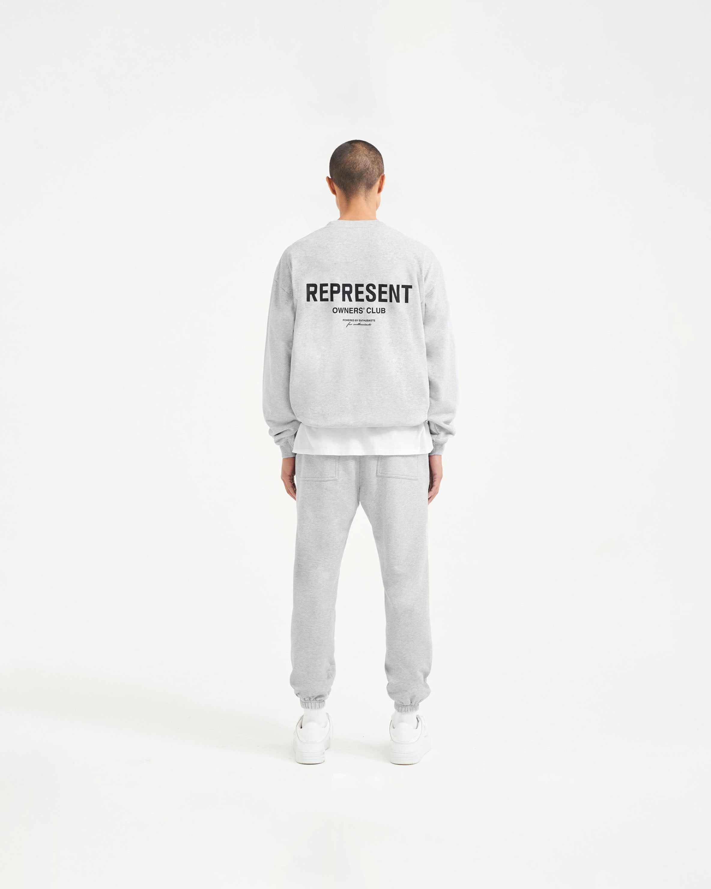 Represent Owners Club Sweater - Premium Ash Grey Pullover for Men & Women | Cozy Casual Wear for Street Style, Lounge & Everyday Outfits