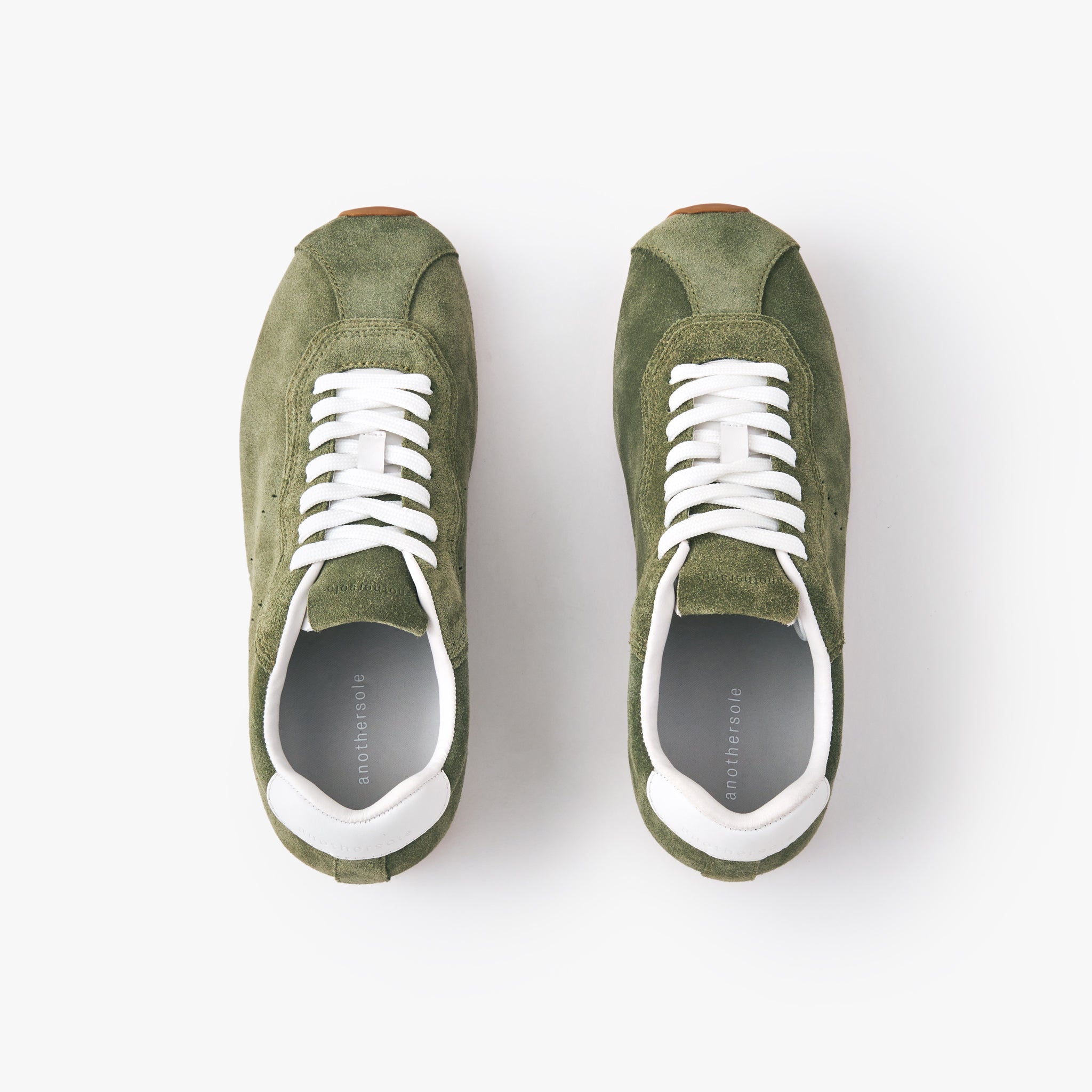 Soft Olive Suede Sneakers for Women - Comfortable Casual Walking Shoes for Everyday Wear, Gym, and Travel
